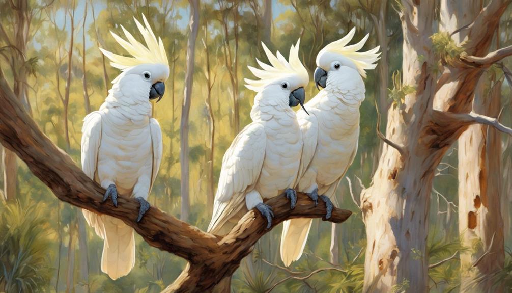 cockatoos display unique courtship